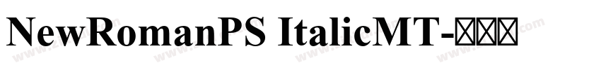 NewRomanPS ItalicMT字体转换